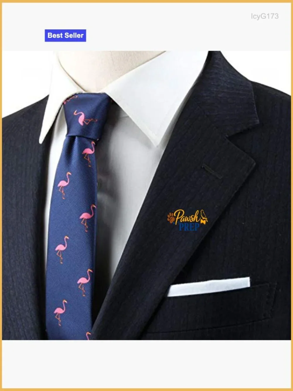 Skinny Microfiber Necktie with Bird Pattern for Weddings and Work